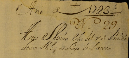 Ano 1723 Visita Real Presidio de San Phelipe y Santiago de Janos